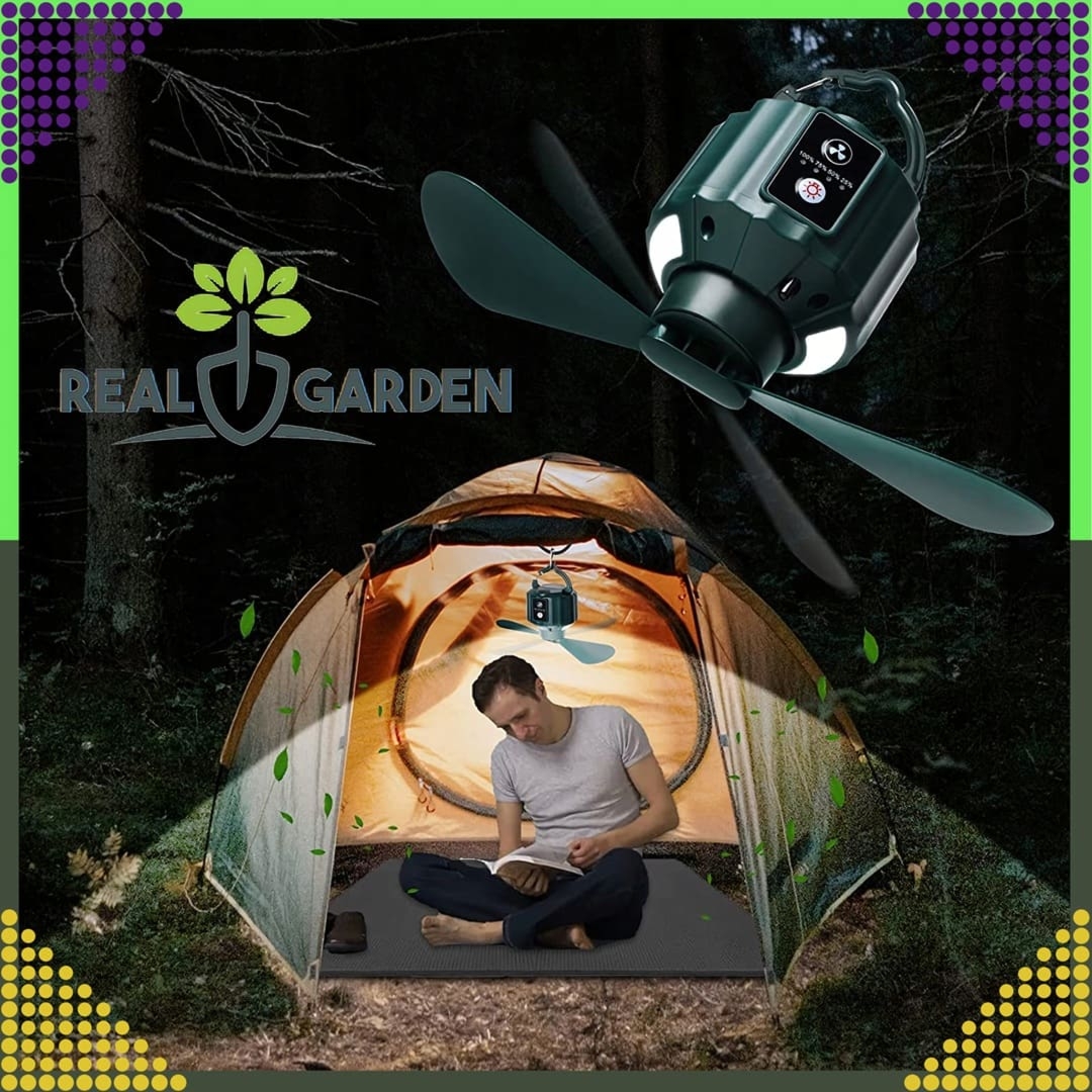 Przenośny Wentylator z Lampą LED 2w1