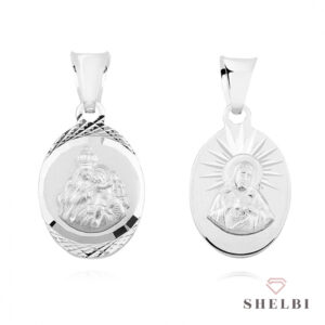 Medalik srebrny Matka Boska Szkaplerzna